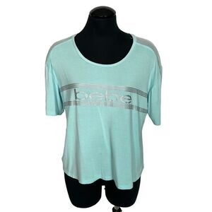 Bebe Logo Cropped T-Shirt - Women’s L